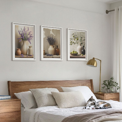 Set tablouri decorative Flori în vaze decorațiuni cu măsline