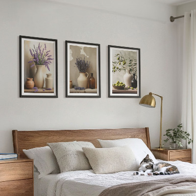 Set tablouri decorative Flori în vaze decorațiuni cu măsline
