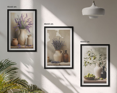 Set tablouri decorative Flori în vaze decorațiuni cu măsline