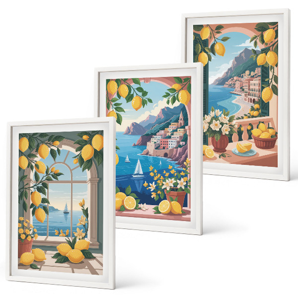 Set tablouri decorative Lămâi italiene de la Sea Window