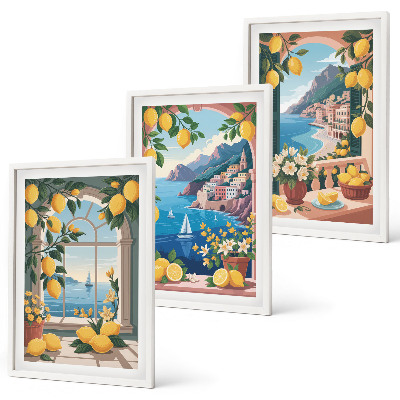 Set tablouri decorative Lămâi italiene de la Sea Window