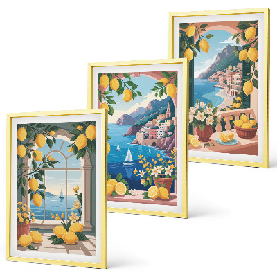 Set tablouri decorative Lămâi italiene de la Sea Window