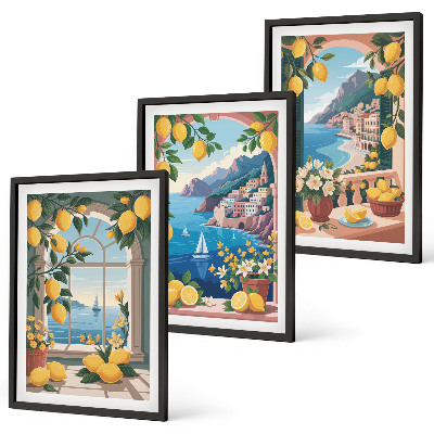 Set tablouri decorative Lămâi italiene de la Sea Window