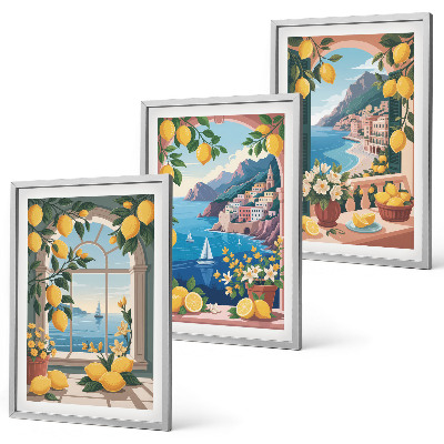 Set tablouri decorative Lămâi italiene de la Sea Window