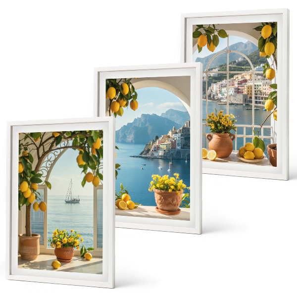 Set tablouri decorative Flori de lămâi din orașul mării
