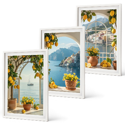 Set tablouri decorative Flori de lămâi din orașul mării