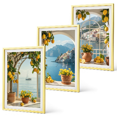 Set tablouri decorative Flori de lămâi din orașul mării