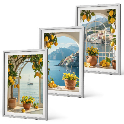 Set tablouri decorative Flori de lămâi din orașul mării