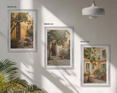 Set tablouri decorative Soarele de citrice din grădină