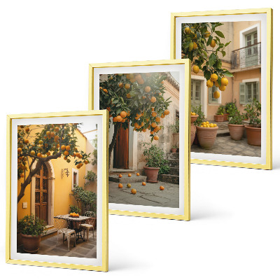 Set tablouri decorative Soarele de citrice din grădină