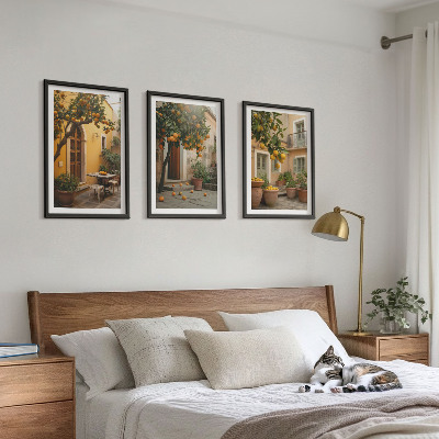 Set tablouri decorative Soarele de citrice din grădină