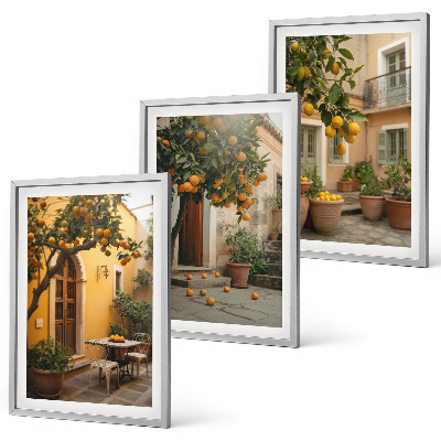 Set tablouri decorative Soarele de citrice din grădină