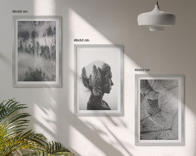 Set tablouri decorative Portret de ceață de pădure, păpădie, copac