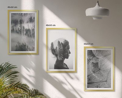 Set tablouri decorative Portret de ceață de pădure, păpădie, copac