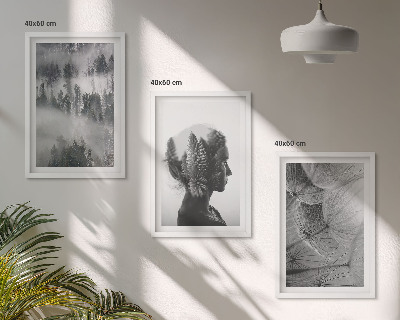 Set tablouri decorative Portret de ceață de pădure, păpădie, copac