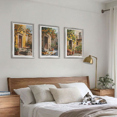 Set tablouri pentru dormitor Plante de curte cu citrice