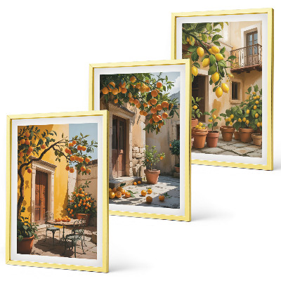 Set tablouri pentru dormitor Plante de curte cu citrice