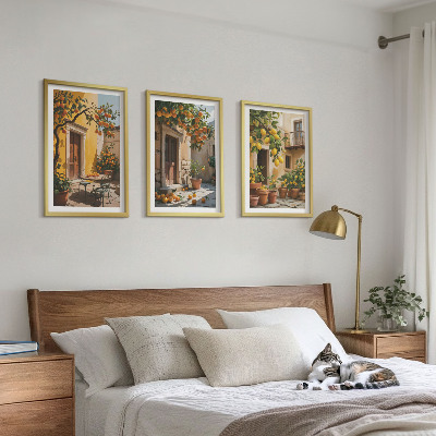 Set tablouri pentru dormitor Plante de curte cu citrice