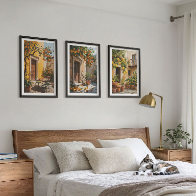 Set tablouri pentru dormitor Plante de curte cu citrice