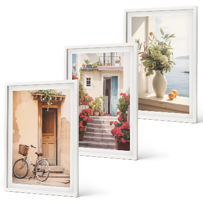 Set tablouri decorative Străzi fermecătoare de pe malul mării
