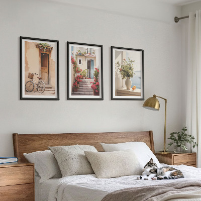 Set tablouri decorative Străzi fermecătoare de pe malul mării
