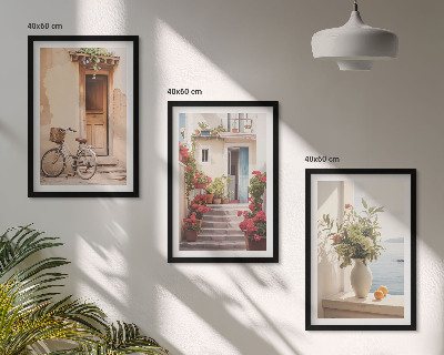 Set tablouri decorative Străzi fermecătoare de pe malul mării