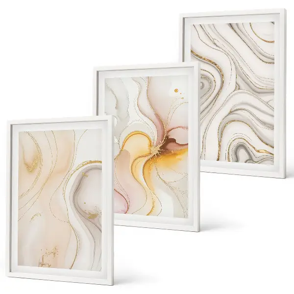 Set tablouri decorative modele abstracte în nuanțe calde