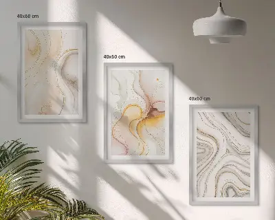Set tablouri decorative modele abstracte în nuanțe calde