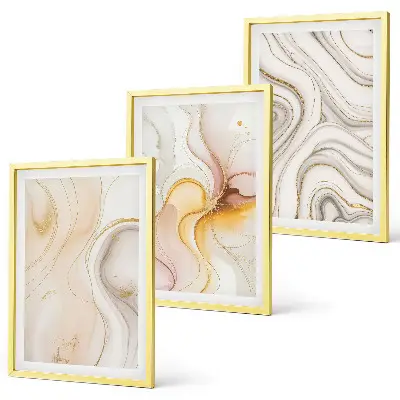 Set tablouri decorative modele abstracte în nuanțe calde