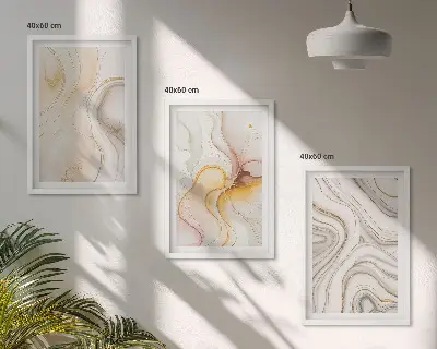 Set tablouri decorative modele abstracte în nuanțe calde