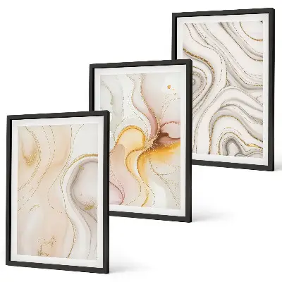 Set tablouri decorative modele abstracte în nuanțe calde