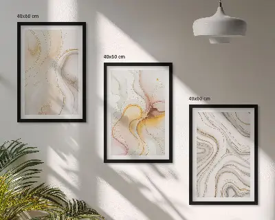Set tablouri decorative modele abstracte în nuanțe calde