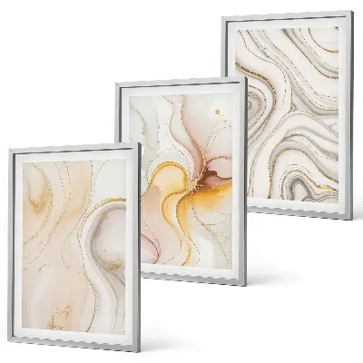 Set tablouri decorative modele abstracte în nuanțe calde