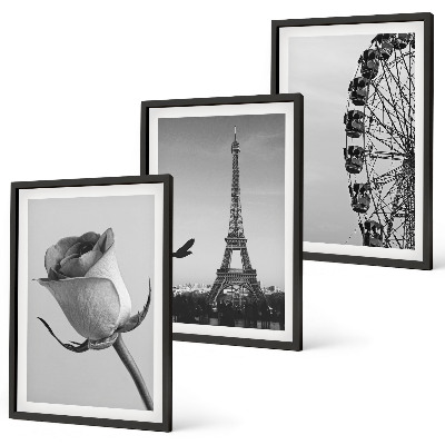 Set tablouri pentru dormitor Roată Ferris Turnul Eiffel Rose