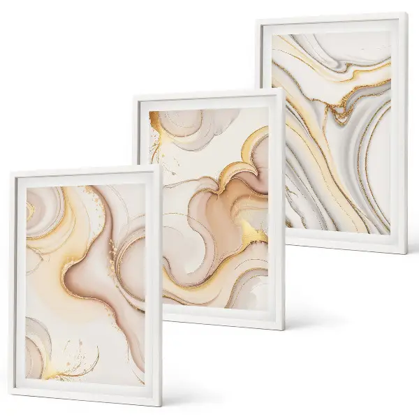 Set tablouri decorative cu motive abstracte liniare