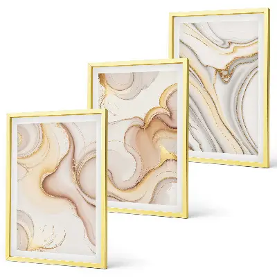 Set tablouri decorative cu motive abstracte liniare