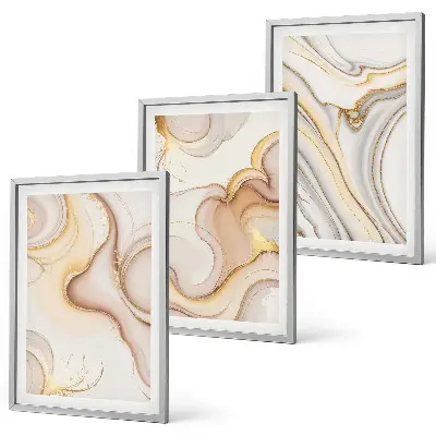 Set tablouri decorative cu motive abstracte liniare