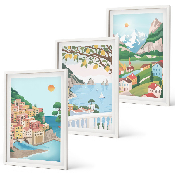 Set tablouri pentru dormitor Vederi pastelate la malul mării