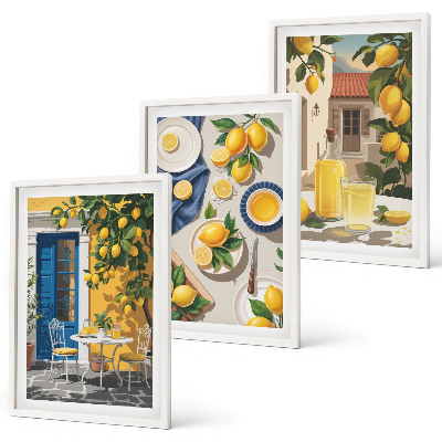 Set tablouri pentru dormitor Grădină de lămâi cu băuturi