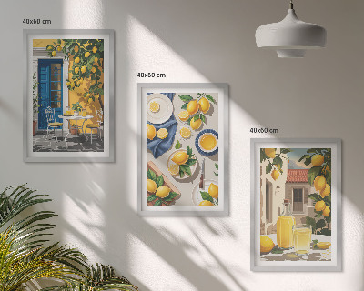 Set tablouri pentru dormitor Grădină de lămâi cu băuturi