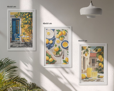 Set tablouri pentru dormitor Grădină de lămâi cu băuturi