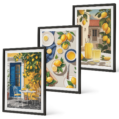 Set tablouri pentru dormitor Grădină de lămâi cu băuturi