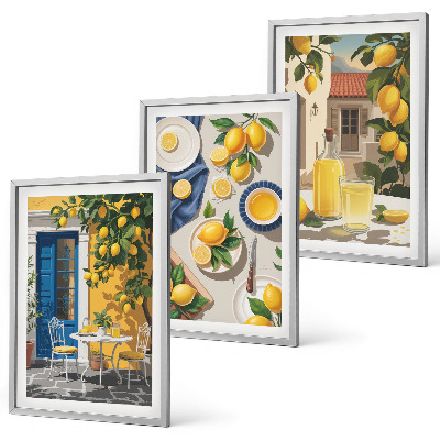 Set tablouri pentru dormitor Grădină de lămâi cu băuturi