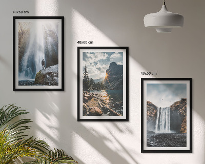 Set tablouri decorative Cascade, munți, peisaje, natură