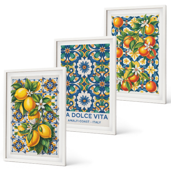 Set tablouri decorative Rezumate colorate de citrice