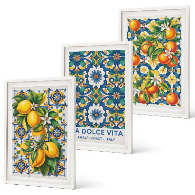 Set tablouri decorative Rezumate colorate de citrice