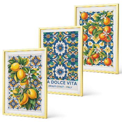 Set tablouri decorative Rezumate colorate de citrice