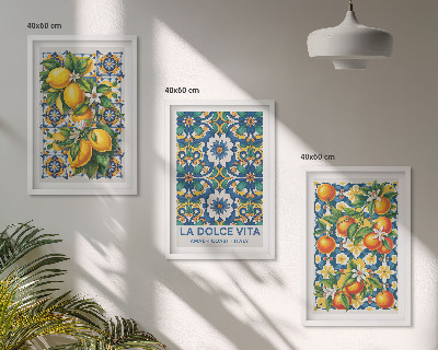 Set tablouri decorative Rezumate colorate de citrice