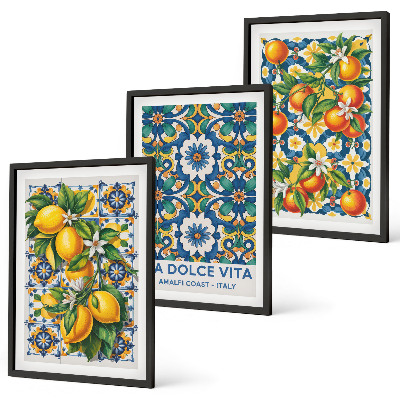 Set tablouri decorative Rezumate colorate de citrice