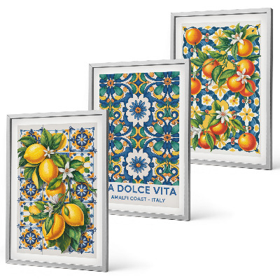 Set tablouri decorative Rezumate colorate de citrice